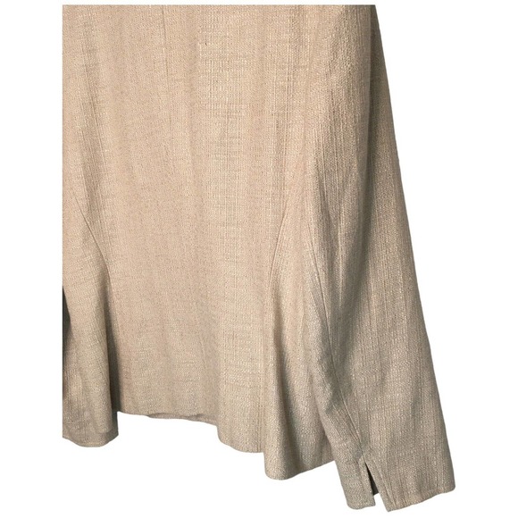 Vintage Talbots Blazer Lined Pockets Notched Collar Career Womens Tan 14 - Picture 8 of 10